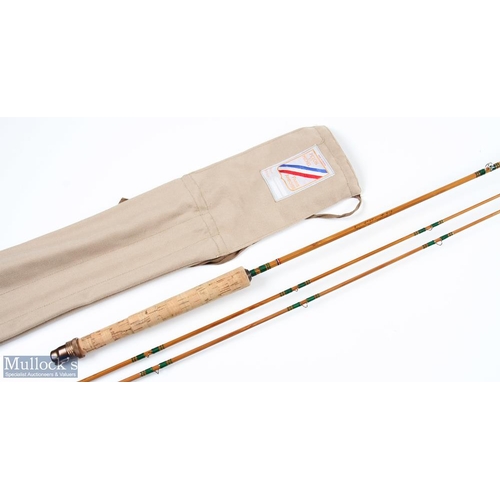 34 - A fine Pezon et Michel Parabolic Supreme Normale Split Cane Fly Rod No 82308, 8ft 2pc line 4/5#, wit... 