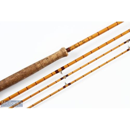 37 - Hardy Alnwick The Wye Palakona Split Cane Light Salmon/Sea Trout Fly Rod H39059C (1961), 11ft 3pc li... 