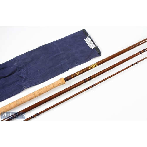 38 - Bruce & Walker hand built in England Cardon Bleu Salmon Fly Rod, 14ft 3pc line 8/10#, 24