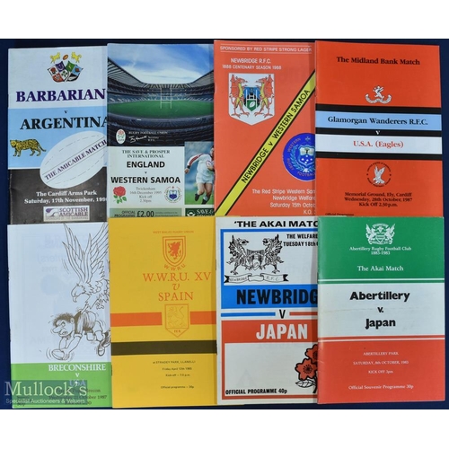 146 - 1983-1995 Other Tourists in the UK Rugby Programmes (8): Abertillery and Newbridge, both v Japan 198... 