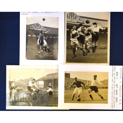 1476 - Collection of Fulham photographs to include 1945/46 team photo, 1948/49 v West Ham Utd action photo ... 