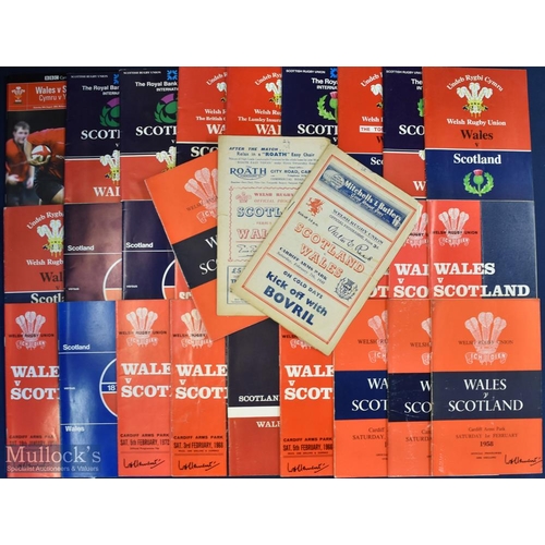 230 - 1948-90 Wales & Scotland Rugby Programmes (30): Two thirds of the issues from Cardiff or Edinburgh d... 