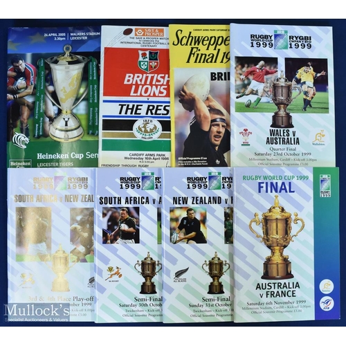 236 - 1999 RWC etc Big Game Rugby Programmes (8): 1999 Final, Australia v France, both semi-finals and 3rd... 