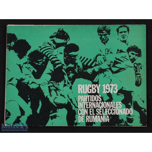 337a - Very Rare 1973 Buenos Aires v Romania Rugby Programme: Rarely-seen and most collectable. VG