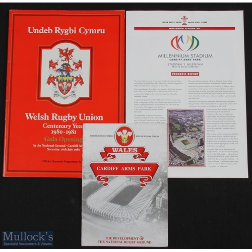 338 - Items of Welsh Rugby Interest (3): Gala Opening of Centenary Year 1980, Development of old Arms Park... 