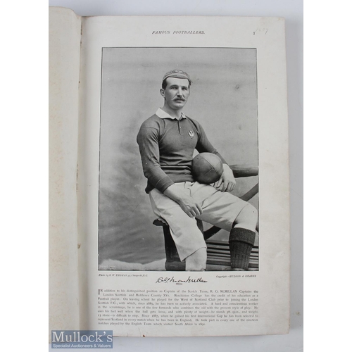 342a - Rare 'Famous Footballers': Famous Rugby Book, 1896: Alcock & Hill's book of glossy player and team p... 