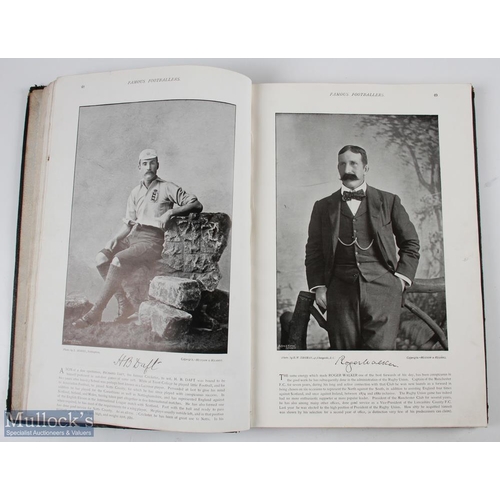 342a - Rare 'Famous Footballers': Famous Rugby Book, 1896: Alcock & Hill's book of glossy player and team p... 