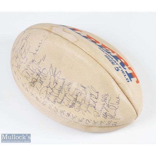 359 - 1990s Signed England Squad Rugby Ball: Unused uninflated full size Gilbert 'Murrayfield' Rugby Ball ... 