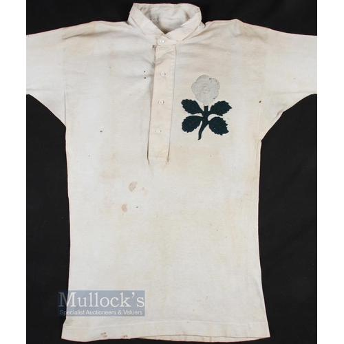 360a - Extremely Rare & Early 1870s England Rugby International Jersey (v Scotland) c1874: To our knowledge... 