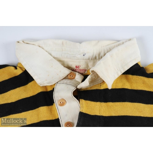 378 - Norman Henry Fender (1910-1983) Owned York Rugby League Home shirt in gold and black. Fender played ... 