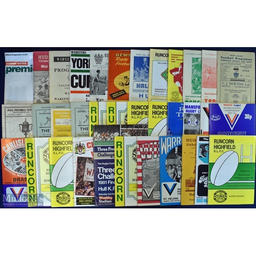 400e - Selection of Assorted Rugby League Programmes from 1950s onwards features some Finals, defunct clubs... 