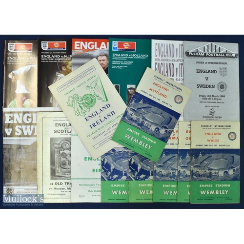 464 - ESFA England home match programmes 1955 Wales, 1956 Scotland, 1958 Ireland, 1959 Germany, 1961 Wales... 