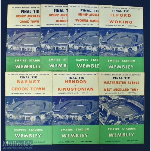 483 - Selection of FA Amateur Cup final programmes 1954 Crook Town v Bishop Auckland, 1955 Bishop Auckland... 