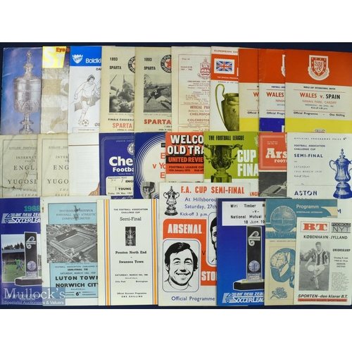 496 - Selection of big match programmes to include FA Cup s/f's 1957/58 Manchester Utd v Fulham (replay), ... 