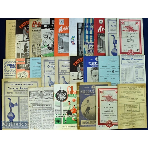 520 - Selection of 1940s 25 League and Non League Programmes from 1945/6 to 1949/50 season, mixed conditio... 