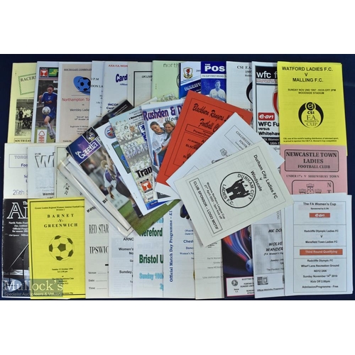 523 - Collection of 90 Women's Football Programmes mainly 1990s onwards, with a wide variety of clubs, all... 