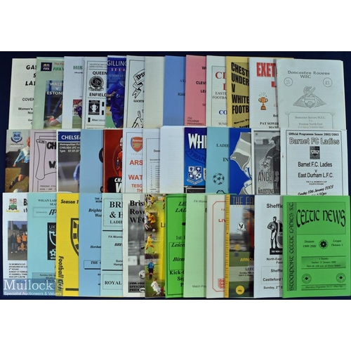 523 - Collection of 90 Women's Football Programmes mainly 1990s onwards, with a wide variety of clubs, all... 