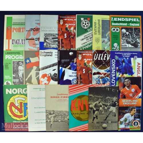 524 - 1960s Onwards Foreign International Football Programmes selection of 80 overseas full Internationals... 