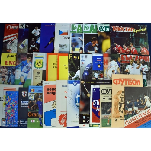 524 - 1960s Onwards Foreign International Football Programmes selection of 80 overseas full Internationals... 