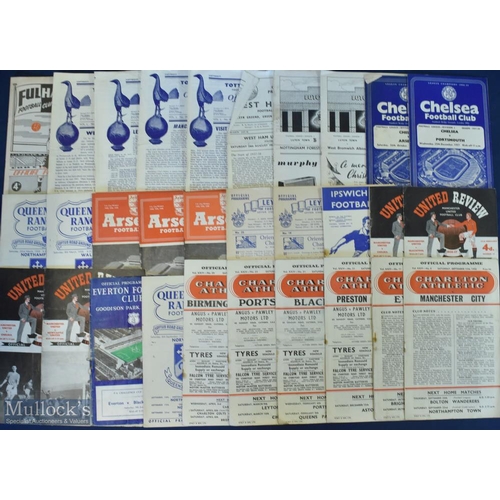 610 - 37 Assorted 1956/7 Programmes London clubs feature heavily. Includes 4 Manchester United Championshi... 