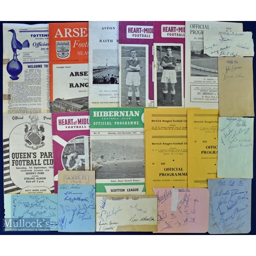 637 - Selection of Scottish programmes to include 1951/52 Arsenal v Rangers, 1956/57 Hearts v Dundee, 1956... 