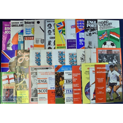 642 - Collection of England U23s home match programmes to include 1956 Scotland, 1957 Romania, 1958 Scotla... 