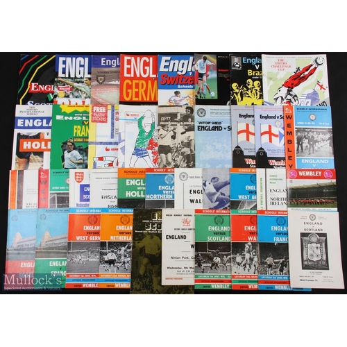 646 - Comprehensive collection of English schools' international match programmes to include 1949 Wales, 1... 