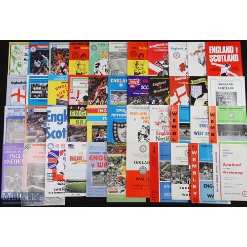 646 - Comprehensive collection of English schools' international match programmes to include 1949 Wales, 1... 