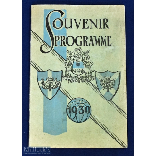 655 - 1930 England v Scotland schools international match programme 21 April 1930 at Sheffield Wednesday; ... 