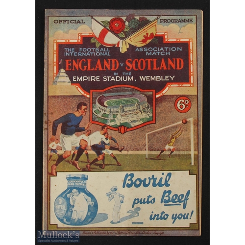 666 - 1931/32 England v Scotland match programme 9 April 1932 at Wembley 16 page issue; fair/good conditio... 