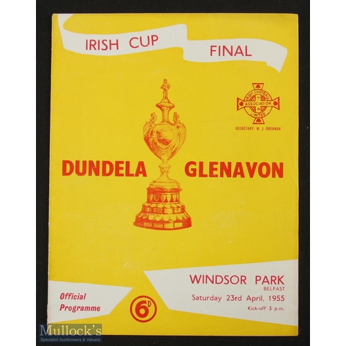 672 - Irish FA Cup final 1955 Dundela v Glenavon 23 April 1955 at Windsor Par, Belfast; fair/good conditio... 