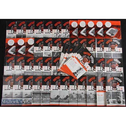 694 - Collection of 1950s/1960s Manchester Utd home match programmes to include 1958/59 (25), 1959/60 (19)... 