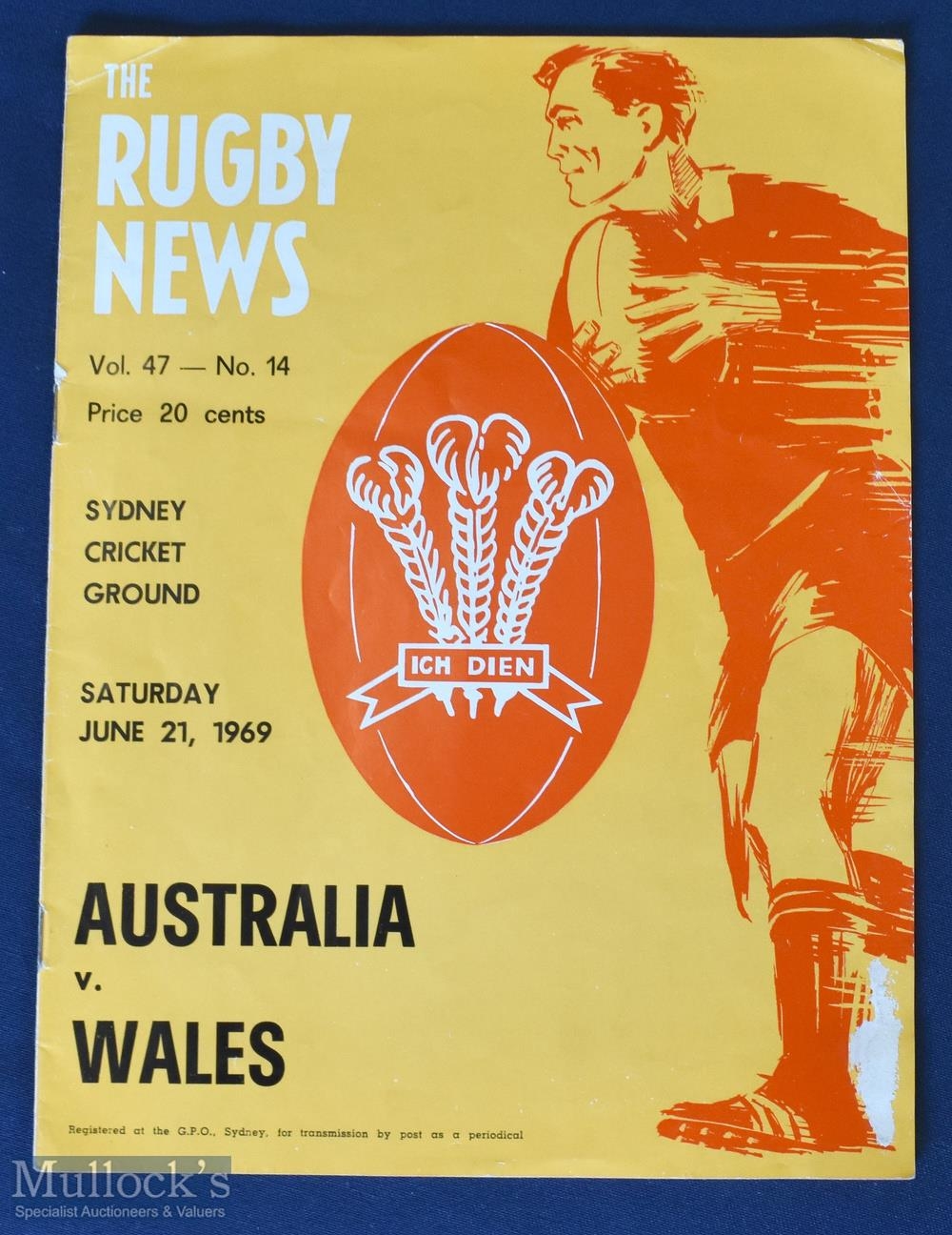 1969 Australia v Wales Rugby Programme Strikingly covered Rugby News