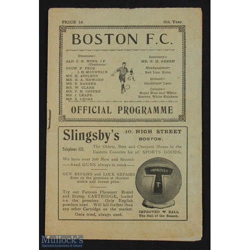 700 - 1926/27 Boston FC v Grimsby Town Hospital Cup final 25 April 1927 at Boston; slight crease, o/wise g... 