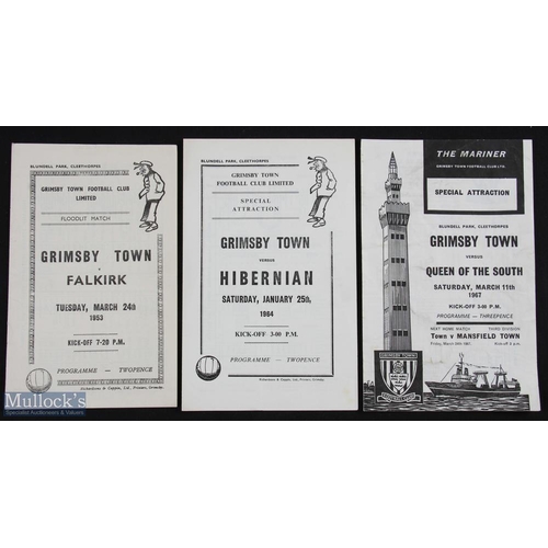 714 - Selection of Grimsby Town home friendly match programmes v 1952/53 Falkirk, v 1963/64 Hibernian, v 1... 