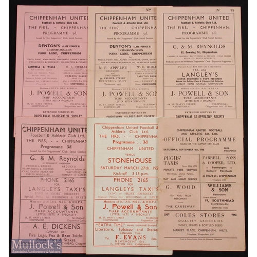 750 - Selection of Chippenham Utd FC homes 1948/49 Radstock Town (FAC), 1953/54 Stonehouse, 1955/56 Bridgw... 