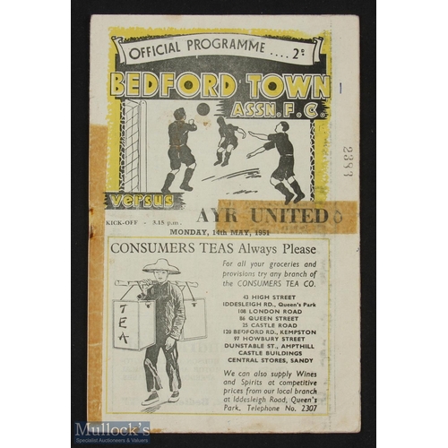 753 - 1951 Festival of Britain match programme Bedford v Ayr Utd 14 May 1951; Sellotape to spine & horizon... 