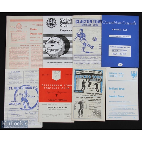 755 - Varied selection of football programmes to include 1951/52 Cheltenham Town v Wolverhampton Wanderers... 