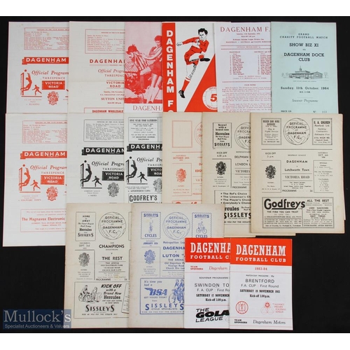 759 - Selection of Dagenham FC home match programmes 1950/51 Luton 'A', 1953/54 The Rest (champions challe... 