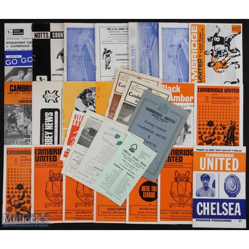 777 - Selection of Cambridge Utd programmes to include homes 1960/61 Nuneaton, 1963/64 Romford, Hapoel Tel... 