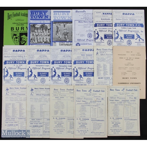 782 - Selection of Bury Town match programmes 1953/54 Eynesbury Rovers, 1954/55 Clacton, 1957/58 Schleswig... 