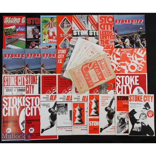 785 - Selection of Stoke City home match programmes to include 1949/50 Tottenham Hotspur (FAC), 1950/51 We... 