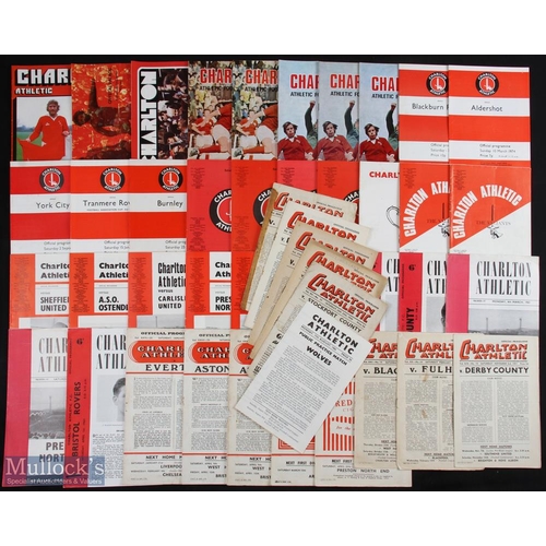 786 - Selection of Charlton Athletic home match programmes to include 1947/48 Stockport, Huddersfield Town... 