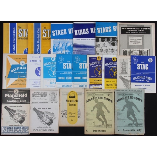 792 - Selection of Mansfield Town home programmes 1948/49 Gloucester City (FAC), Darlington, 1952/53 Bradf... 