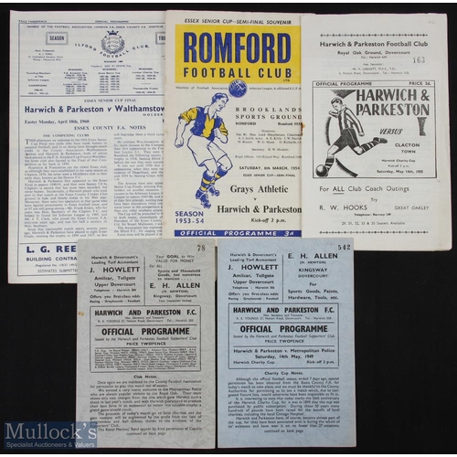 796 - Selection of Harwich & Parkeston football programmes homes 1948/49 Metropolitan Police (Harwich Char... 