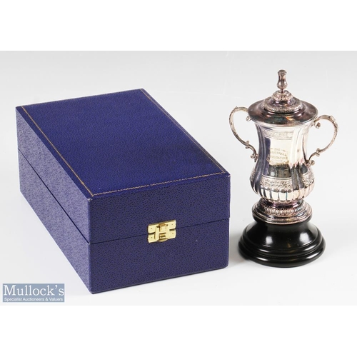 801 - 1982 Hallmarked Silver FA Challenge Cup 8 Inch Trophy Cup scale replica of the of the Challenge cup ... 