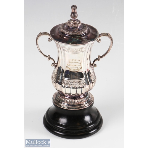 801 - 1982 Hallmarked Silver FA Challenge Cup 8 Inch Trophy Cup scale replica of the of the Challenge cup ... 