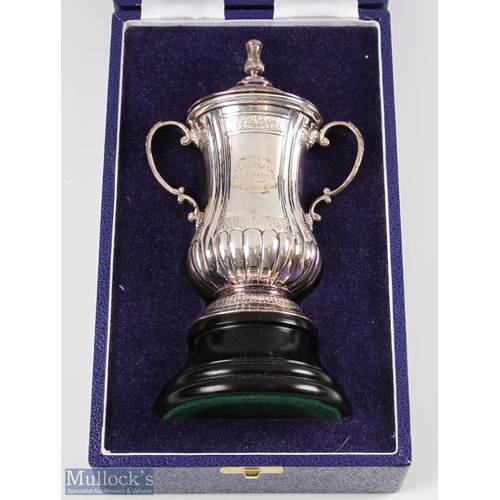 801 - 1982 Hallmarked Silver FA Challenge Cup 8 Inch Trophy Cup scale replica of the of the Challenge cup ... 