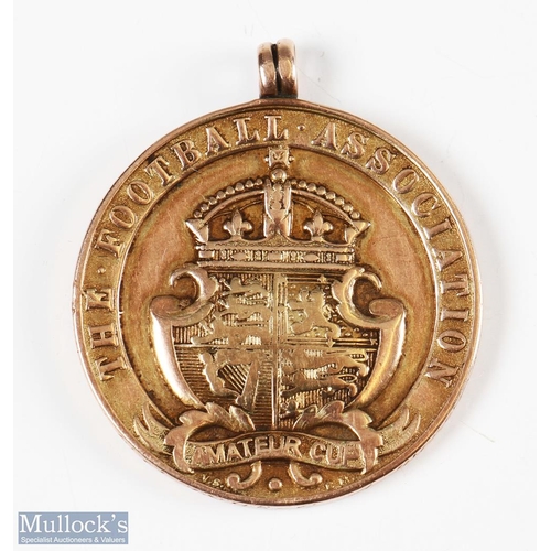 802 - 1895/96 FA Amateur Cup 9ct Gold Winners Medal awarded to Bishop Auckland's A Tucson, with Royal cres... 