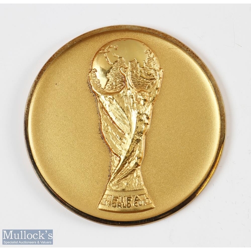 815 - 1998 France FIFA World Cup Gold VIP / Officials Medal made by Bertoni of Italy with World Cup trophy... 